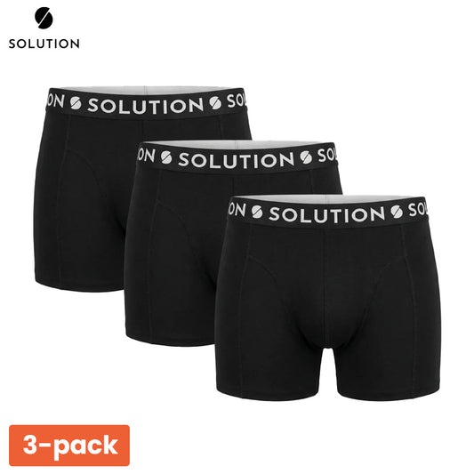 Solution Clothing Boxershorts Heren 3-Pack – Comfortabele Basic Onderbroeken in Zwart