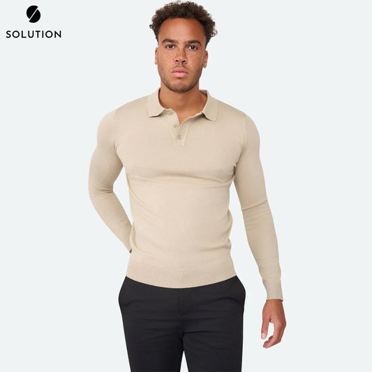 Long Sleeve Polo Ralf – Beige