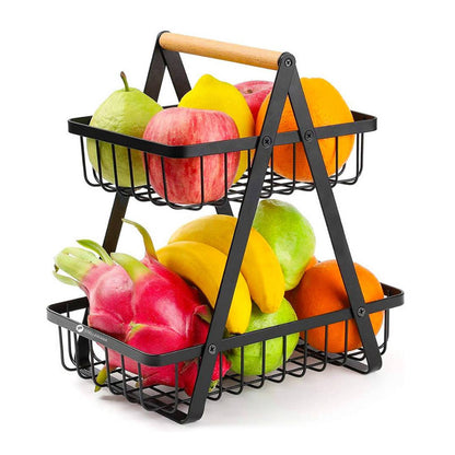 Fruitschaal met 2 Lagen – Stijlvol & Functioneel