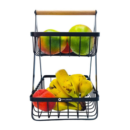 Fruitschaal met 2 Lagen – Stijlvol & Functioneel