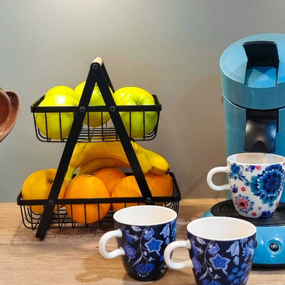 Fruitschaal met 2 Lagen – Stijlvol & Functioneel