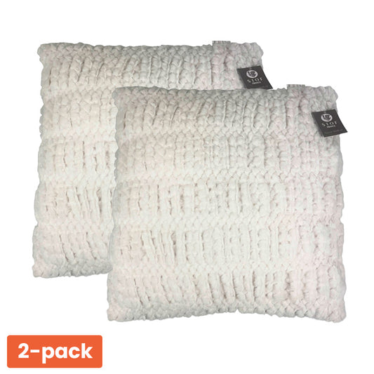 Stof France Sierkussens 50x50 cm 2-Pack – Luxe Witte Kussens met Vulling