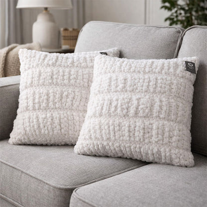 Stof France Sierkussens 50x50 cm 2-Pack – Luxe Witte Kussens met Vulling