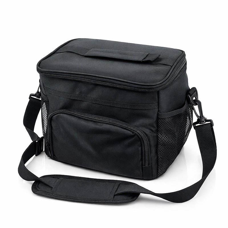 Thermo Lunchbox & Koeltas 9 Liter – Geïsoleerde Lunchtas met Schouderband Zwart