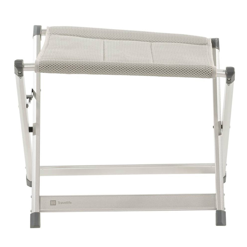 Travellife Luca Voetenbank Cool Grey – 3-in-1 Camping Voetensteun, Kruk & Bijzettafel