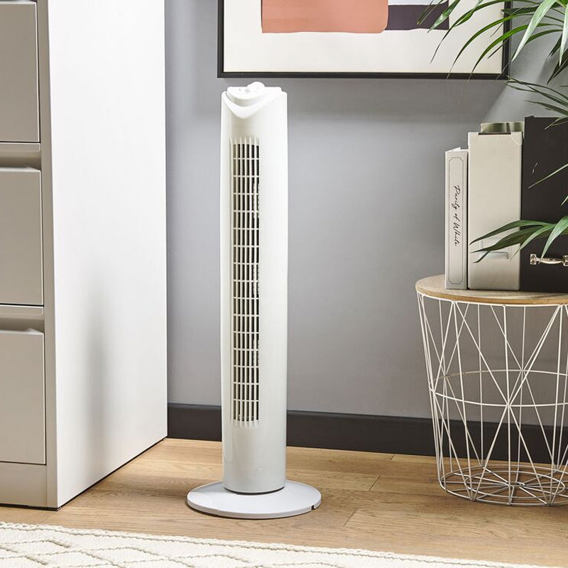 Urban Living Torenventilator 80 cm – Stille Staande Ventilator Wit