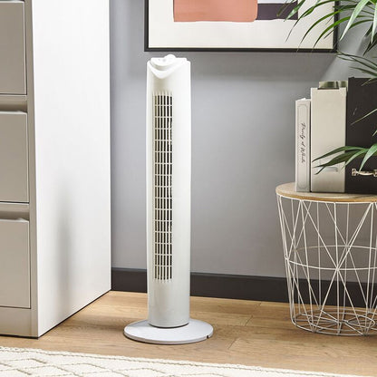 Urban Living Torenventilator 80 cm – Stille Staande Ventilator Wit