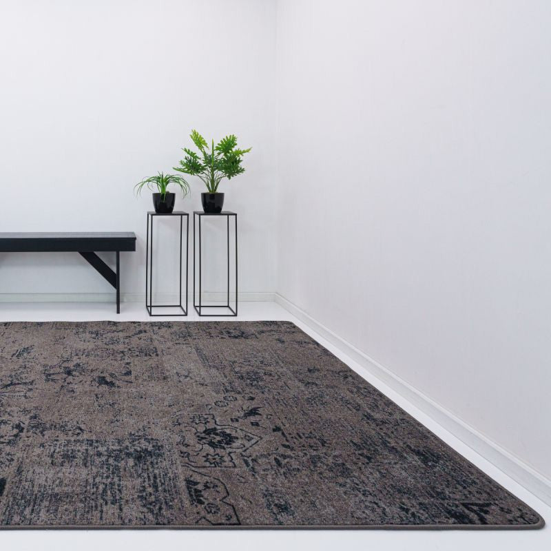 Attrezzo Vloerkleed Vintage Parade Grey – Modern Vintage Vloerkleed in Grijstinten