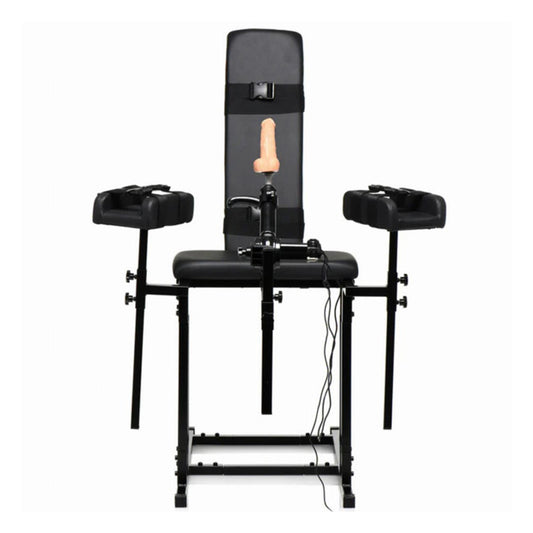 XR Brands Obedience Chair met Sex Machine – Complete Set voor Intensieve Beleving en Stabiliteit