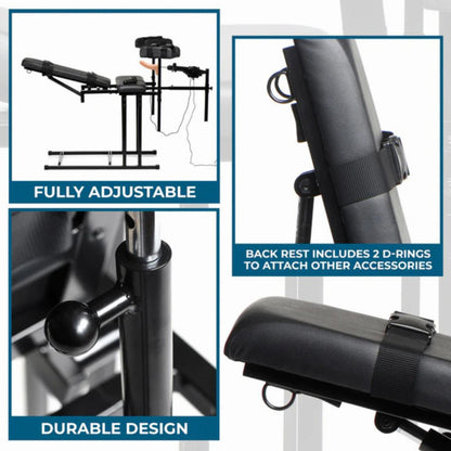 XR Brands Obedience Chair met Sex Machine – Complete Set voor Intensieve Beleving en Stabiliteit