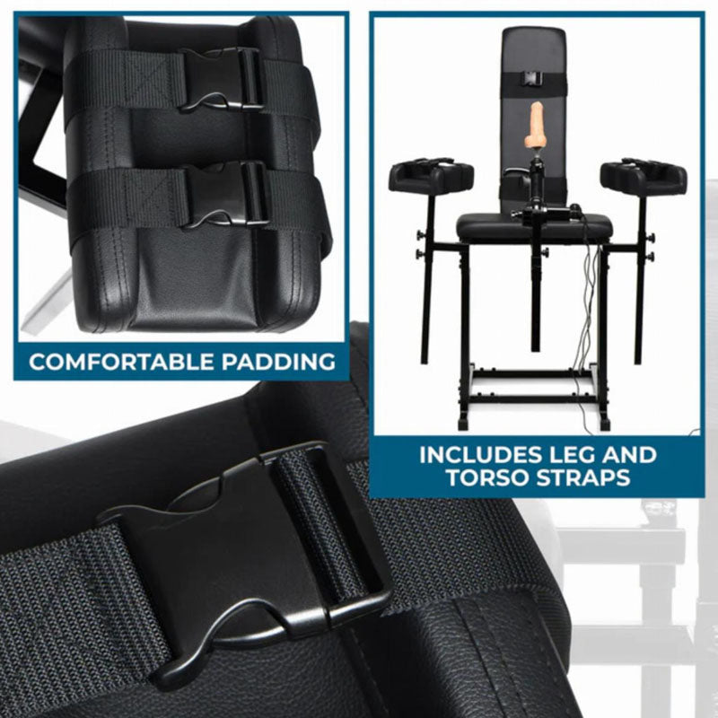 XR Brands Obedience Chair met Sex Machine – Complete Set voor Intensieve Beleving en Stabiliteit