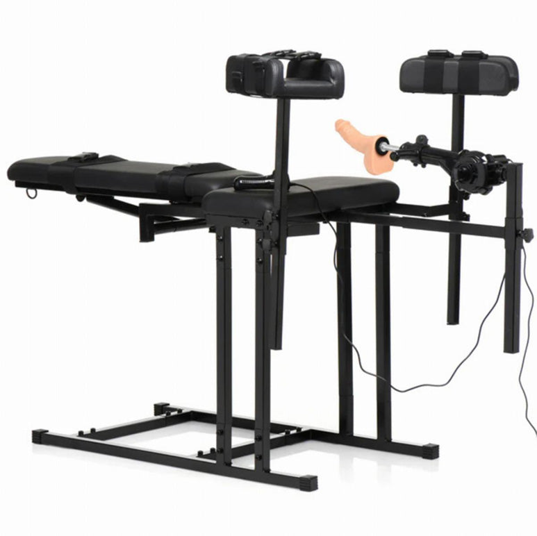 XR Brands Obedience Chair met Sex Machine – Complete Set voor Intensieve Beleving en Stabiliteit