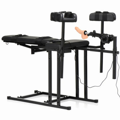 XR Brands Obedience Chair met Sex Machine – Complete Set voor Intensieve Beleving en Stabiliteit