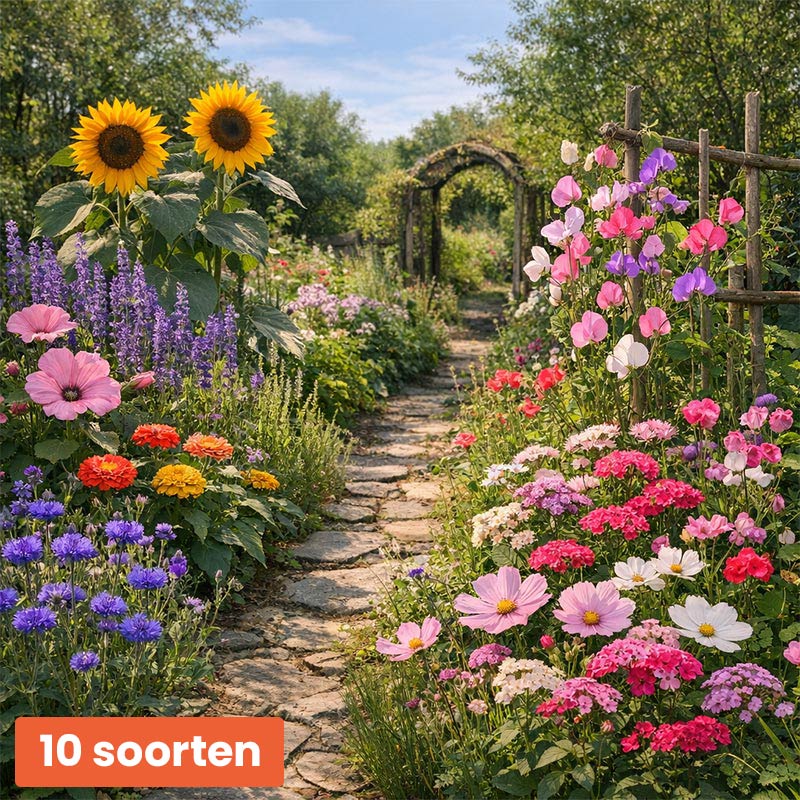 Bloemzaden Mix – 10 Soorten Kleurrijke Tuinbloemen