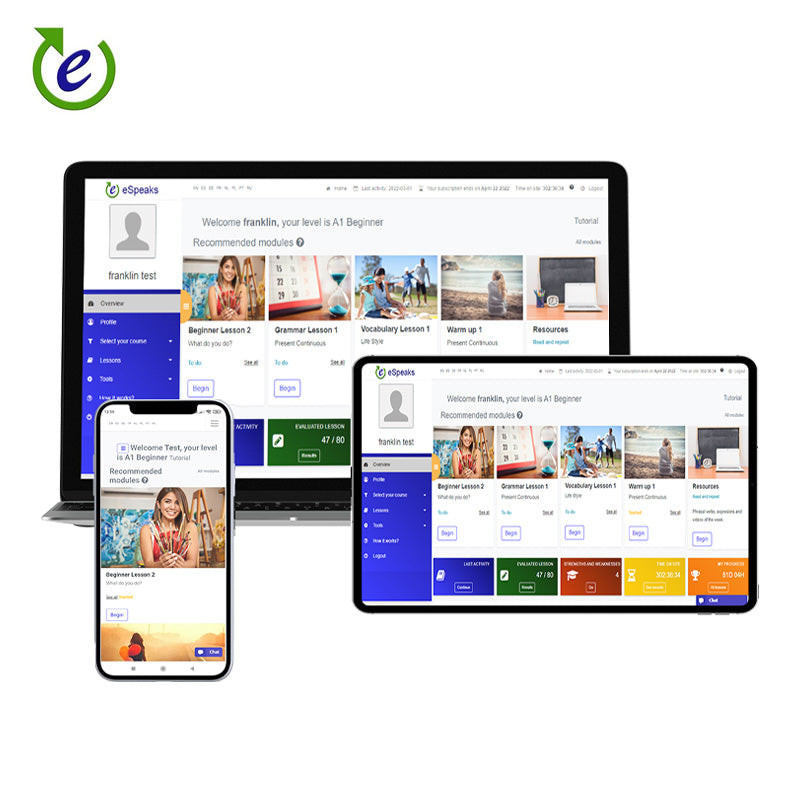 Online taalcursus eSpeaks – 2 talen leren met 3, 6, 12 of 18 maanden toegang